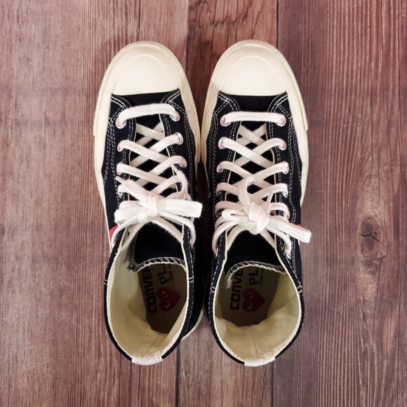 *FLAWS* Converse Unisex W8 M6 Chuck Taylor All Star 70 Hi Comme des Garcons PLAY - Picture 8 of 16